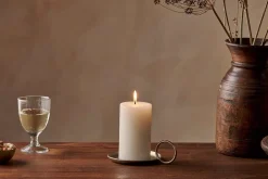 Rustic Soy Blend Pillar Candle - White - Small