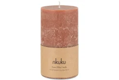 Rustic Soy Blend Pillar Candle - Rust - Large