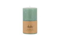 Rustic Soy Blend Pillar Candle - Sage Green - Small