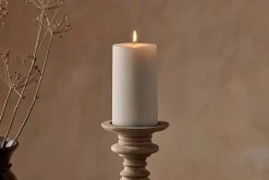 Rustic Soy Blend Pillar Candle - White - Large