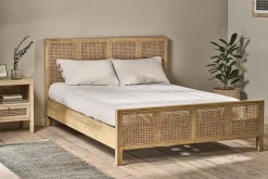 Saharsa Cane & Mango Wood Bed