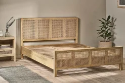 Saharsa Cane & Mango Wood Bed