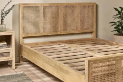 Saharsa Cane & Mango Wood Bed