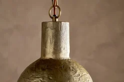 Sakti Brass & Recycled Glass Pendant - Clear
