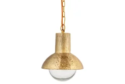 Sakti Brass & Recycled Glass Pendant - Clear