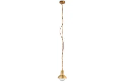 Sakti Brass & Recycled Glass Pendant - Clear
