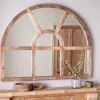 Sande Arched Mango Wood Mirror - Natural