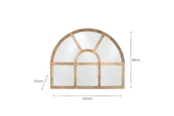 Sande Arched Mango Wood Mirror - Natural