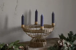 Sangala Candle Holder - Antique Brass