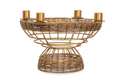 Sangala Candle Holder - Antique Brass