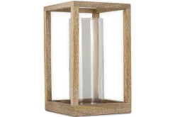 Sanora Mango Wood Lantern - Natural