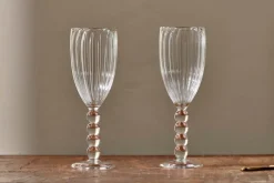 Santosa Champagne Flute - Clear (Set of 2)