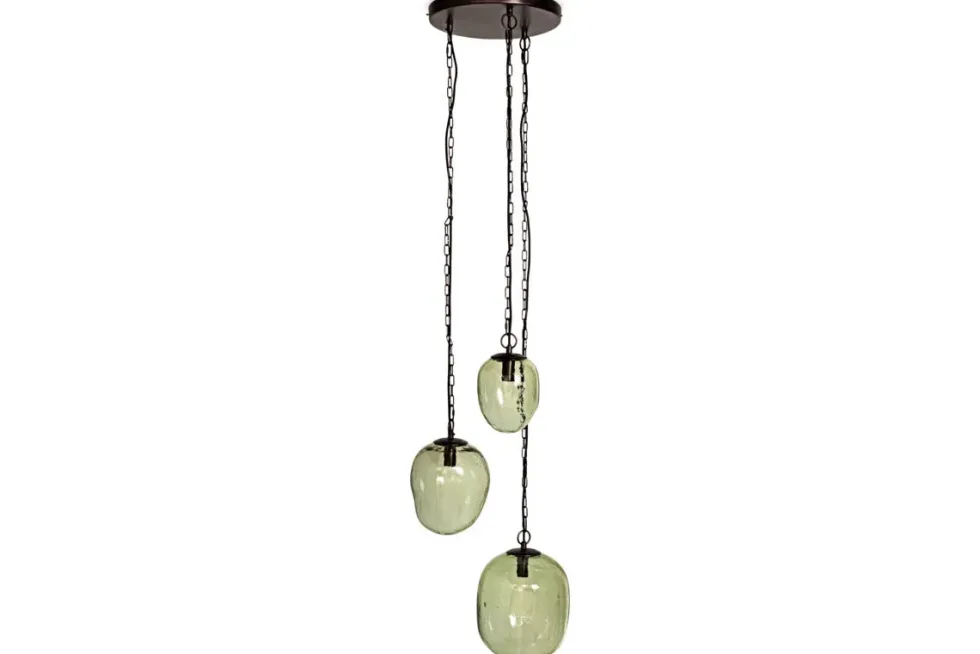 Sanvika Organic Cluster Pendant - Green
