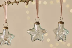 Sardi Star Baubles - Clear (Set of 4)
