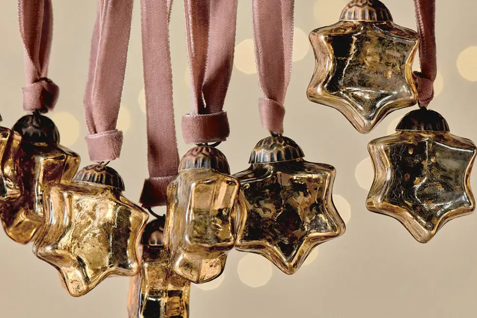 Sardi Star Baubles - Gold (Set of 12)