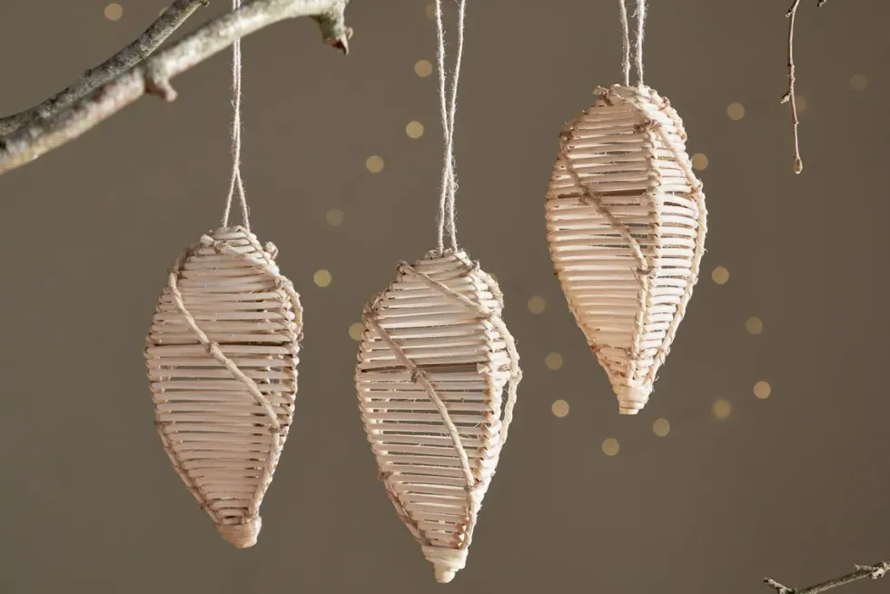Sempala Wicker Baubles - Natural - (Set of 3)