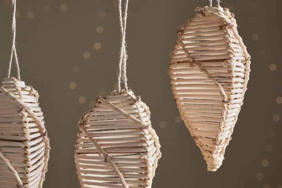 Sempala Wicker Baubles - Natural - (Set of 3)
