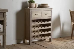 Shanthi Reclaimed Wood Wine Rack - Natural