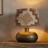 Shanto Jute Kilim Lampshade - Rust & Natural - Medium