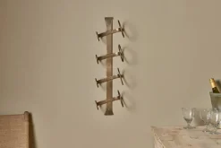 Shray Iron Wine Rack - Antique Brass