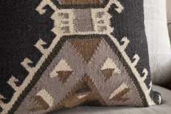 Shukhi Wool & Cotton Cushion Cover - Black & Brown