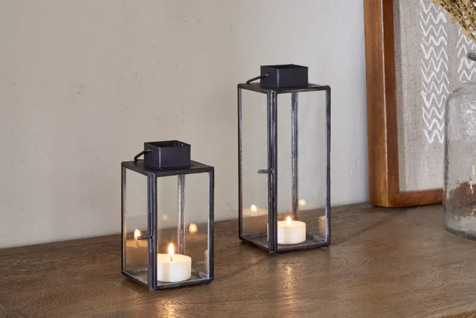 Sia Mini Table Lantern - Black