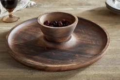 Sindar Serving Tray with Bowl - Natural
