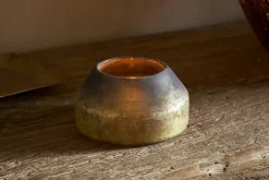 Singal Candle Holder - Green Smoke