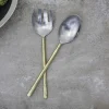 Sirkali Salad Server Set - Brushed Gold (Set of 2)
