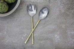 Sirkali Salad Server Set - Brushed Gold (Set of 2)