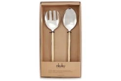 Sirkali Salad Server Set - Brushed Gold (Set of 2)