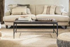 Sita Reclaimed Wood & Iron Coffee Table - Chocolate Brown