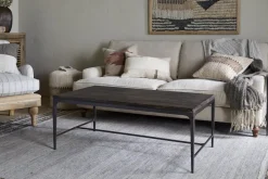 Sita Reclaimed Wood & Iron Coffee Table - Chocolate Brown