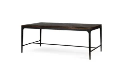 Sita Reclaimed Wood & Iron Coffee Table - Chocolate Brown
