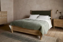 Sri Mango Wood Bed - Moss