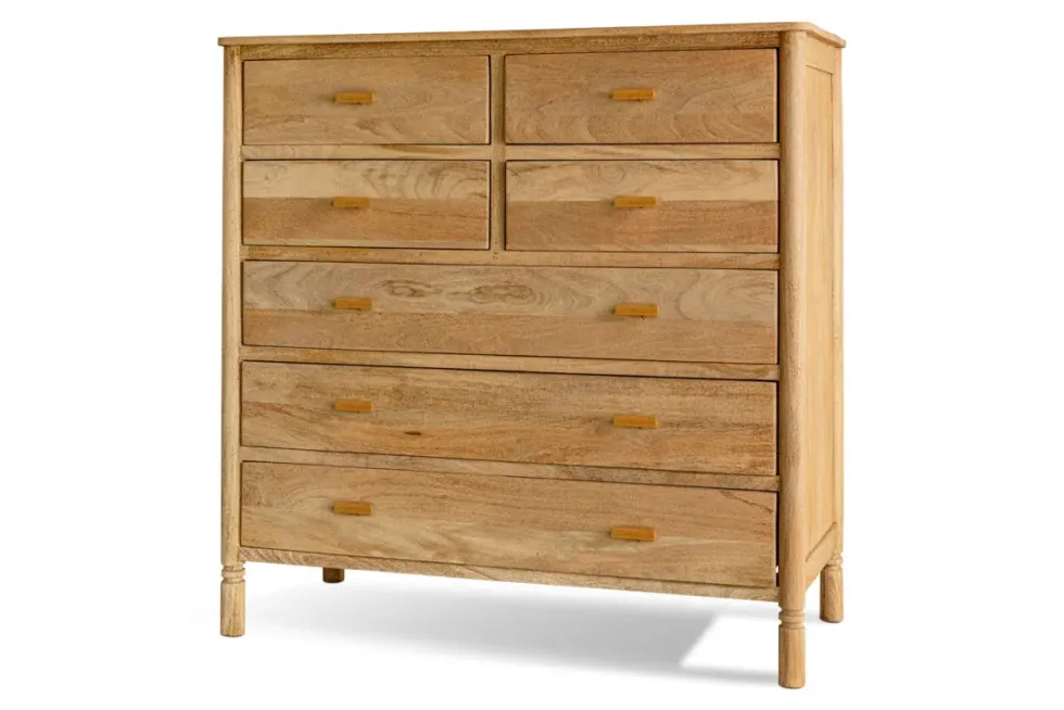Sri Mango Wood Chest of Drawers - Natural