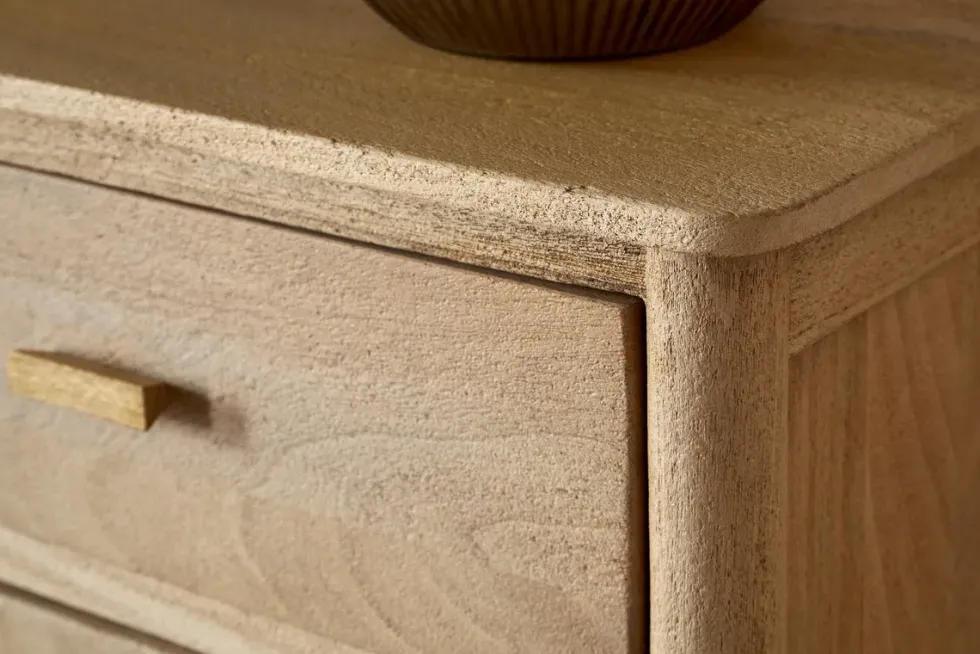 Sri Mango Wood Chest of Drawers - Natural