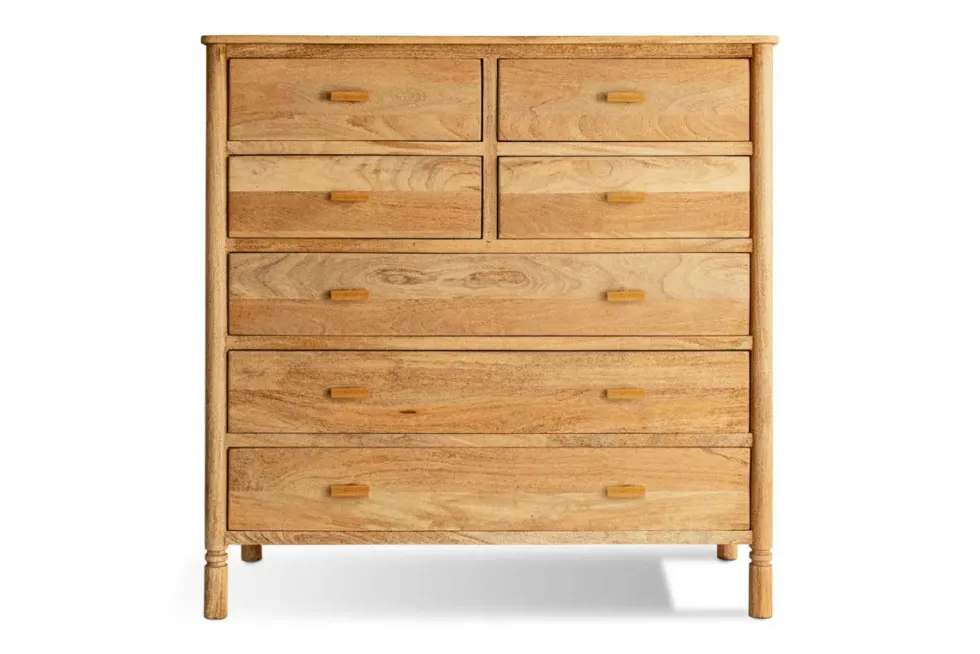 Sri Mango Wood Chest of Drawers - Natural