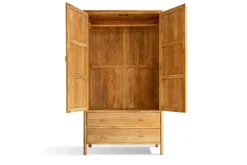 Sri Mango Wood Wardrobe - Natural