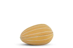 Surya Recycled Cotton Paper Side Opening Egg - Ochre & Cream