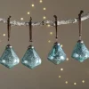 Tamti Baubles - Teal Crackle - (Set of 4)