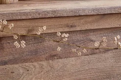 Tanu Mango Wood Beaded Garland - Brass & Natural
