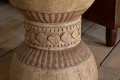Taru Carved Side Table - Natural