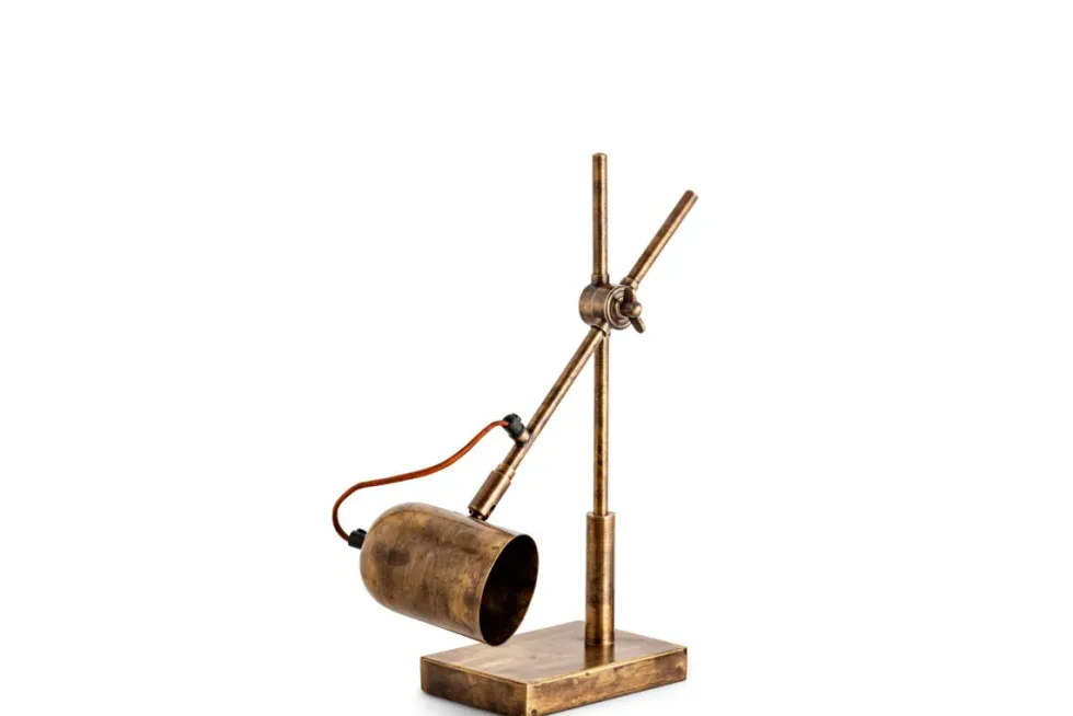 Thenkara Directional Desk Lamp - Antique Brass