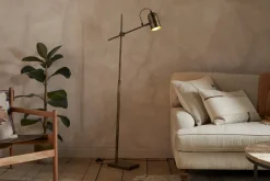 Thenkara Directional Floor Lamp - Antique Brass