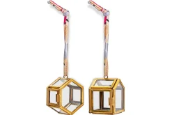 Tiny Kiko Box Decorations - Antique Brass - (Set of 2)