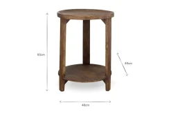 Triveni Mango Wood Side Table - Walnut Stain