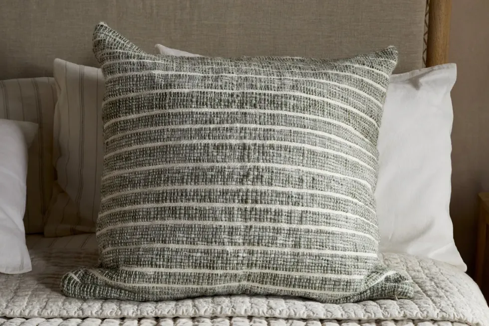 Tudo Merino Cushion Cover - Moss & Natural