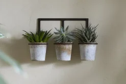 Tukana Triple Wall Hung Planter - Zinc