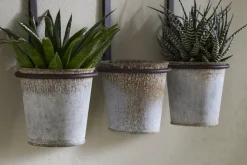 Tukana Triple Wall Hung Planter - Zinc